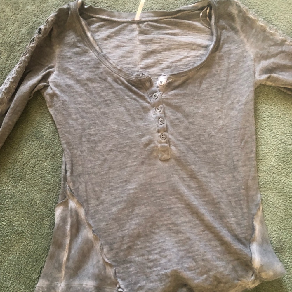 Beautiful Gray Free People Blouse